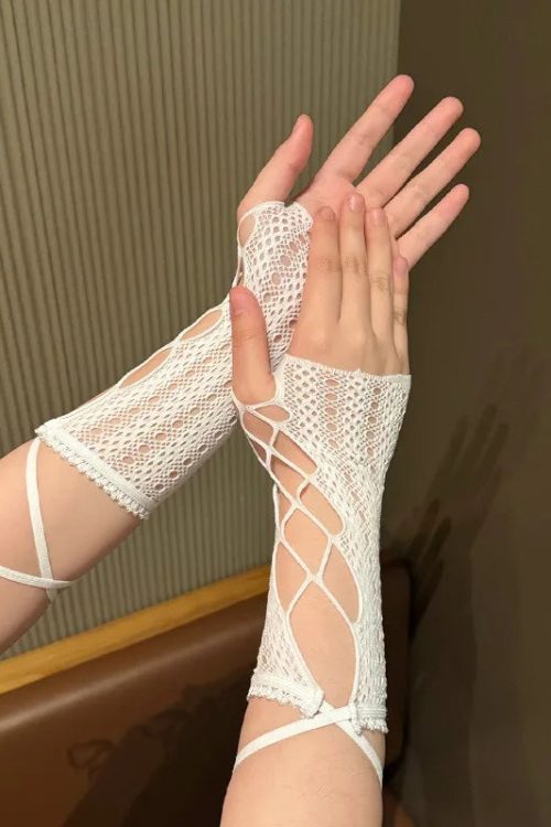 Coquette Lace Fingerless Gloves
