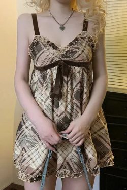 Coquette Plaid Mini Dress