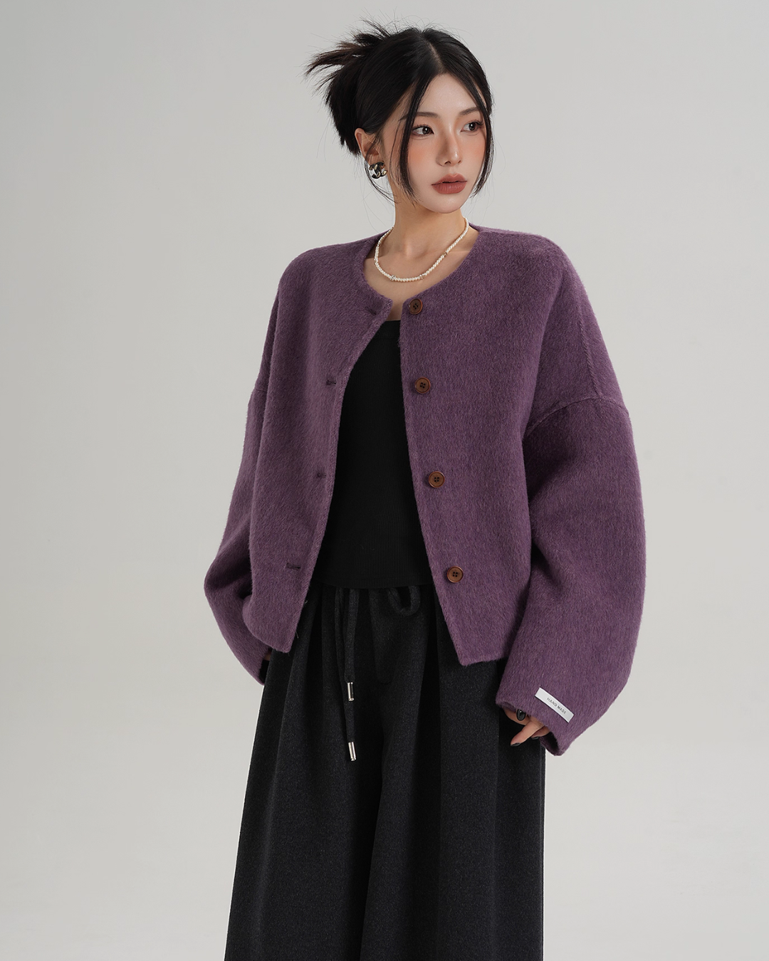 Crew Neck Knit Cardigan Crew Neck Knit Cardigan