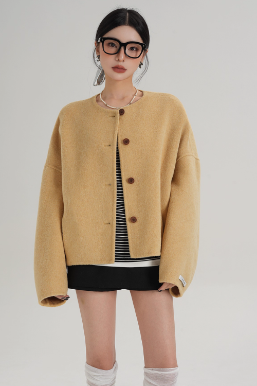 Crew Neck Knit Cardigan