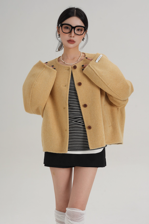 Crew Neck Knit Cardigan