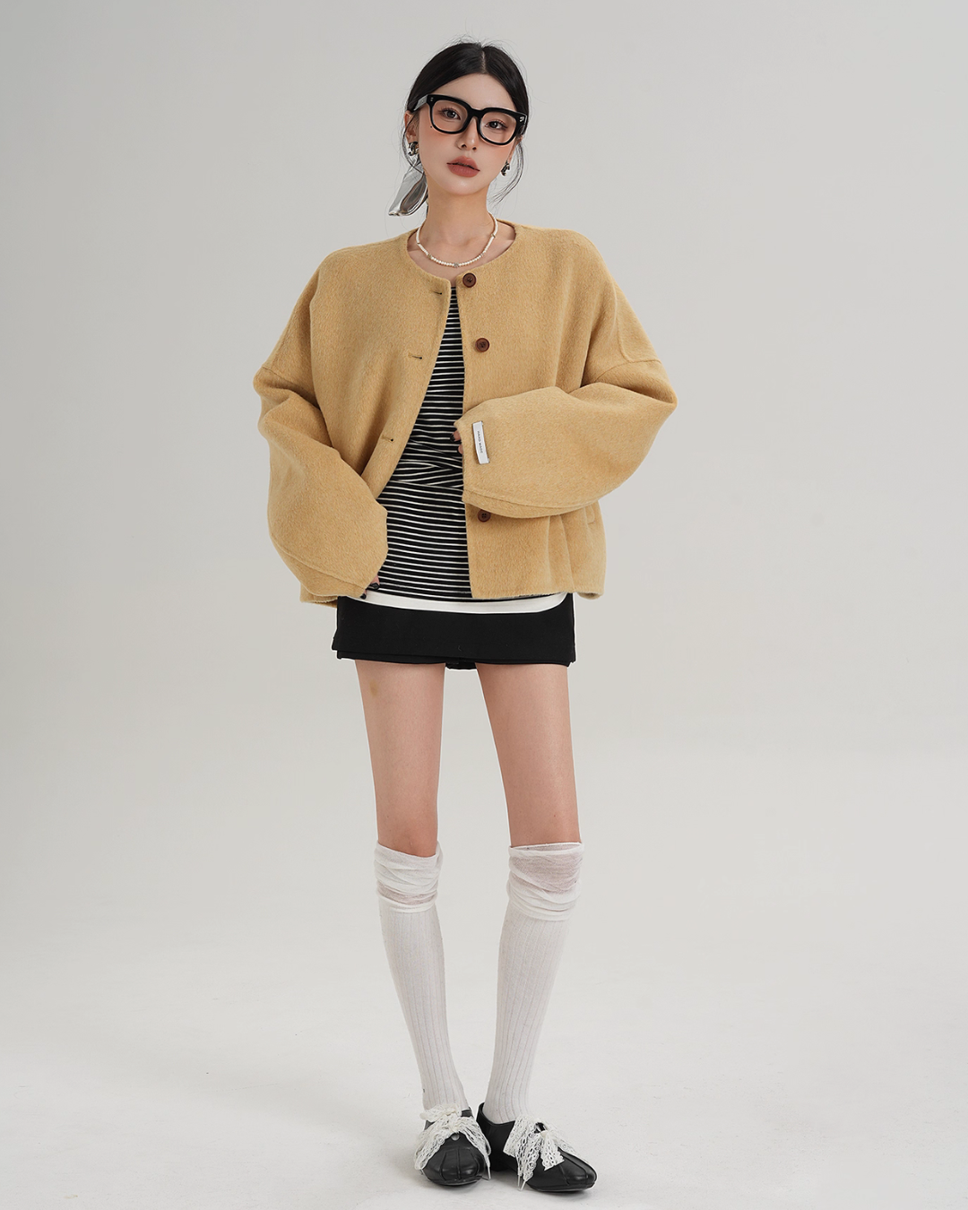 Crew Neck Knit Cardigan Crew Neck Knit Cardigan