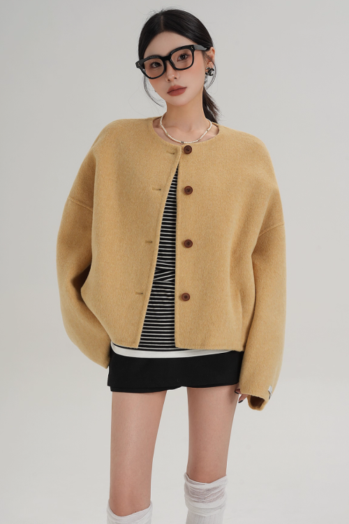 Crew Neck Knit Cardigan