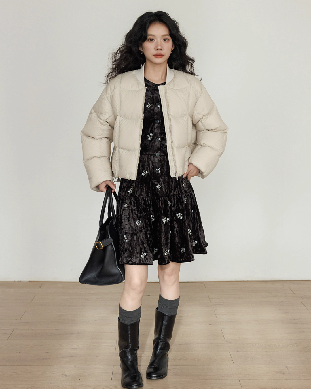 Crew Neck Short Puff Jacket Crew Neck Short Puff Jacket