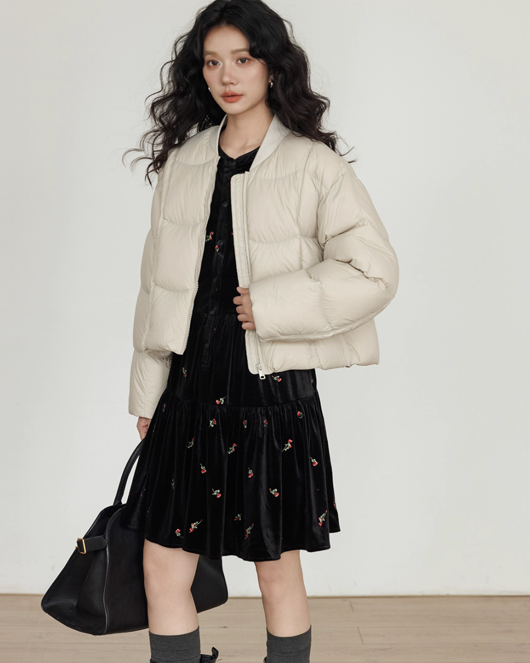 Crew Neck Short Puff Jacket Crew Neck Short Puff Jacket
