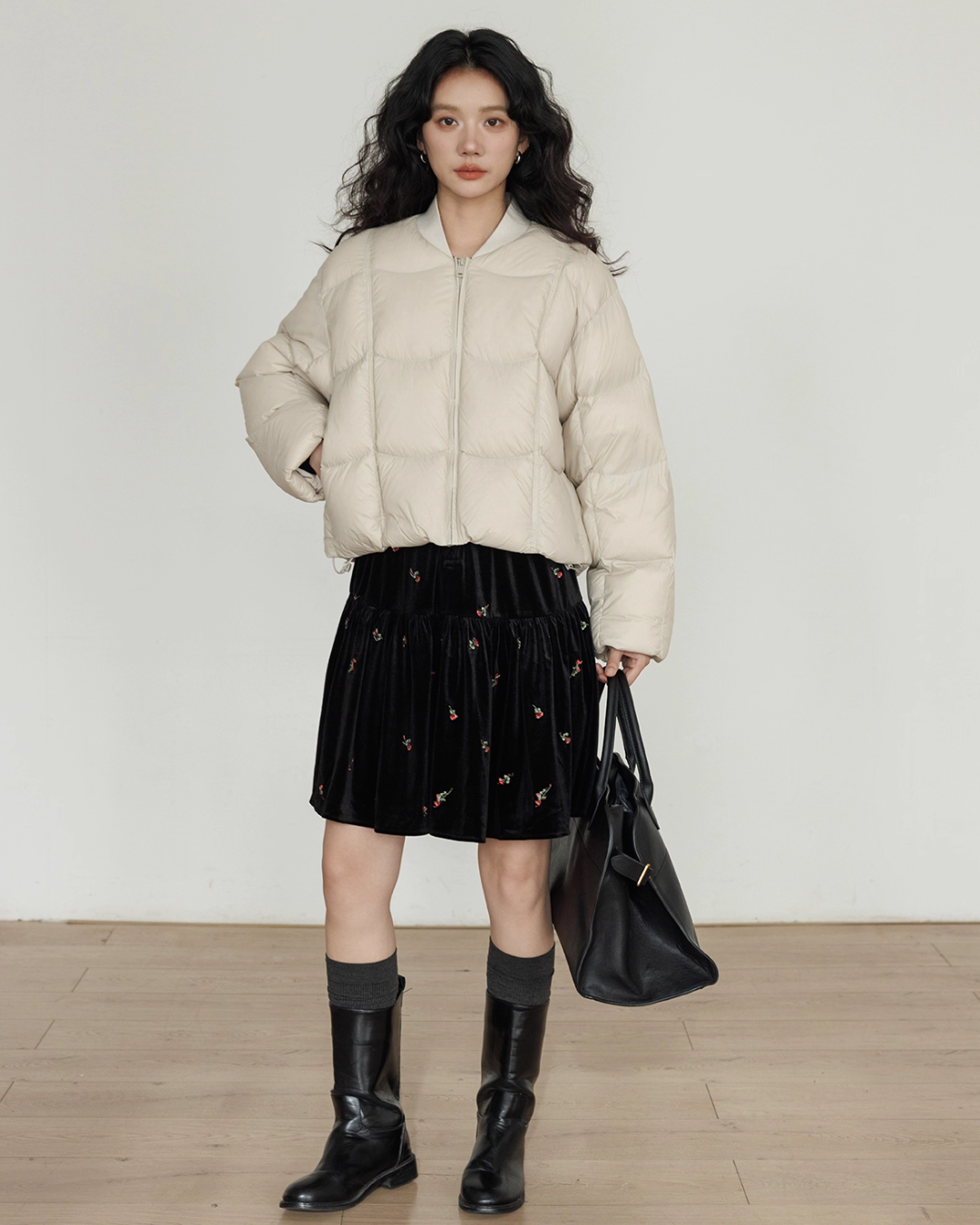 Crew Neck Short Puff Jacket Crew Neck Short Puff Jacket