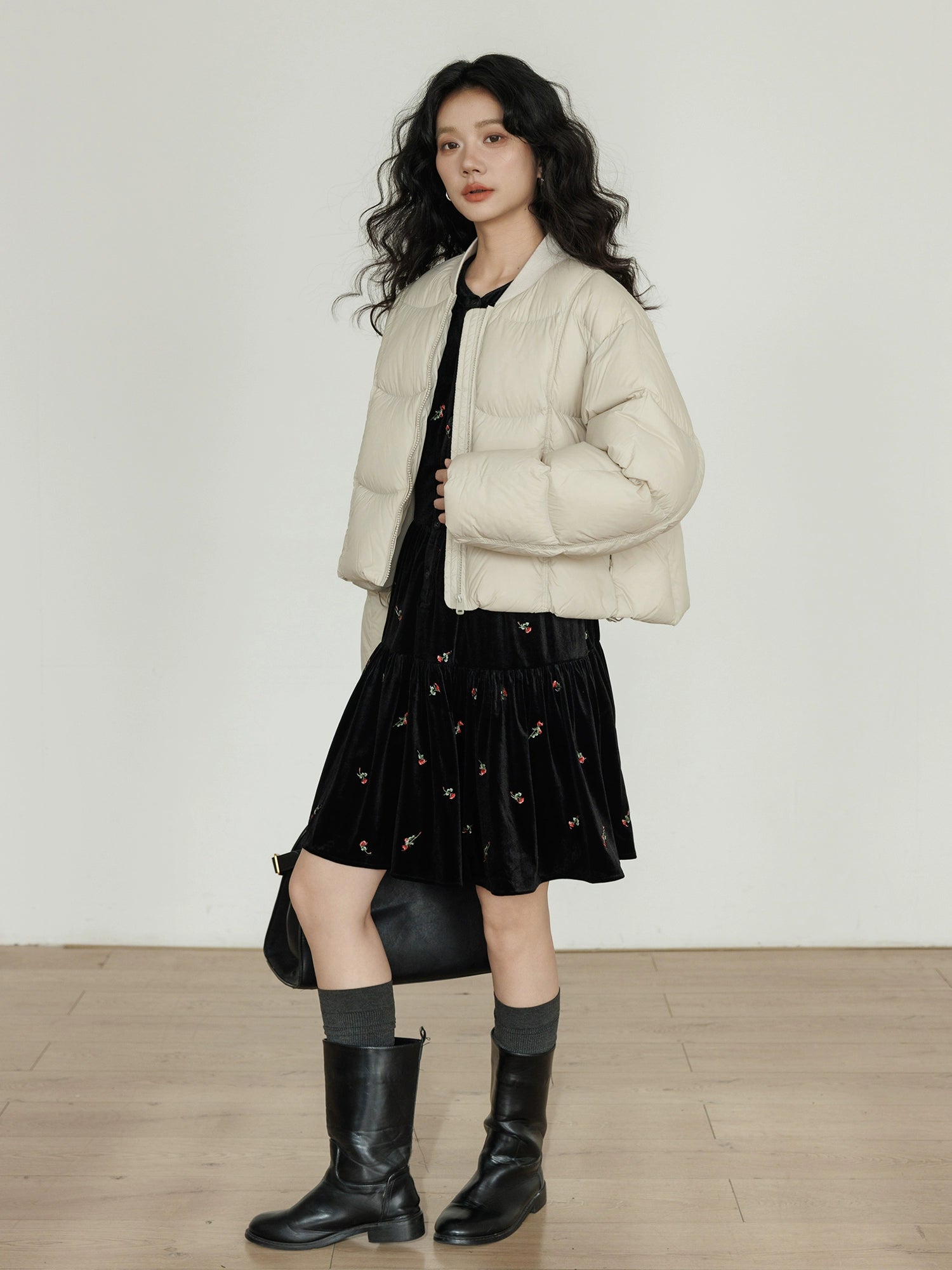 Crew Neck Short Puff Jacket Crew Neck Short Puff Jacket