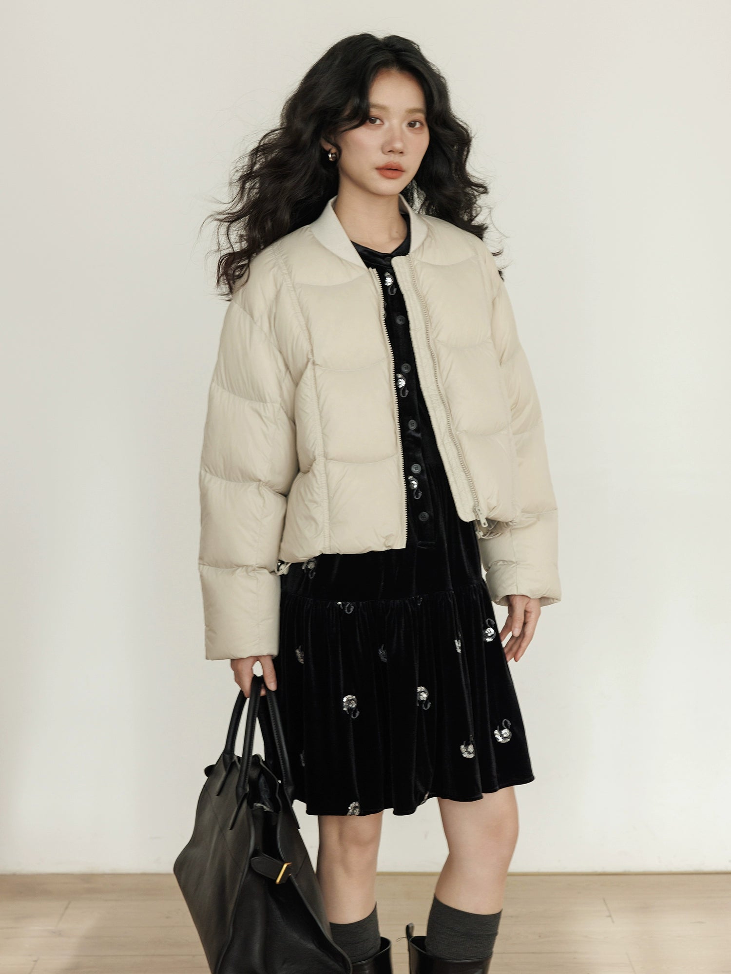 Crew Neck Short Puff Jacket Crew Neck Short Puff Jacket