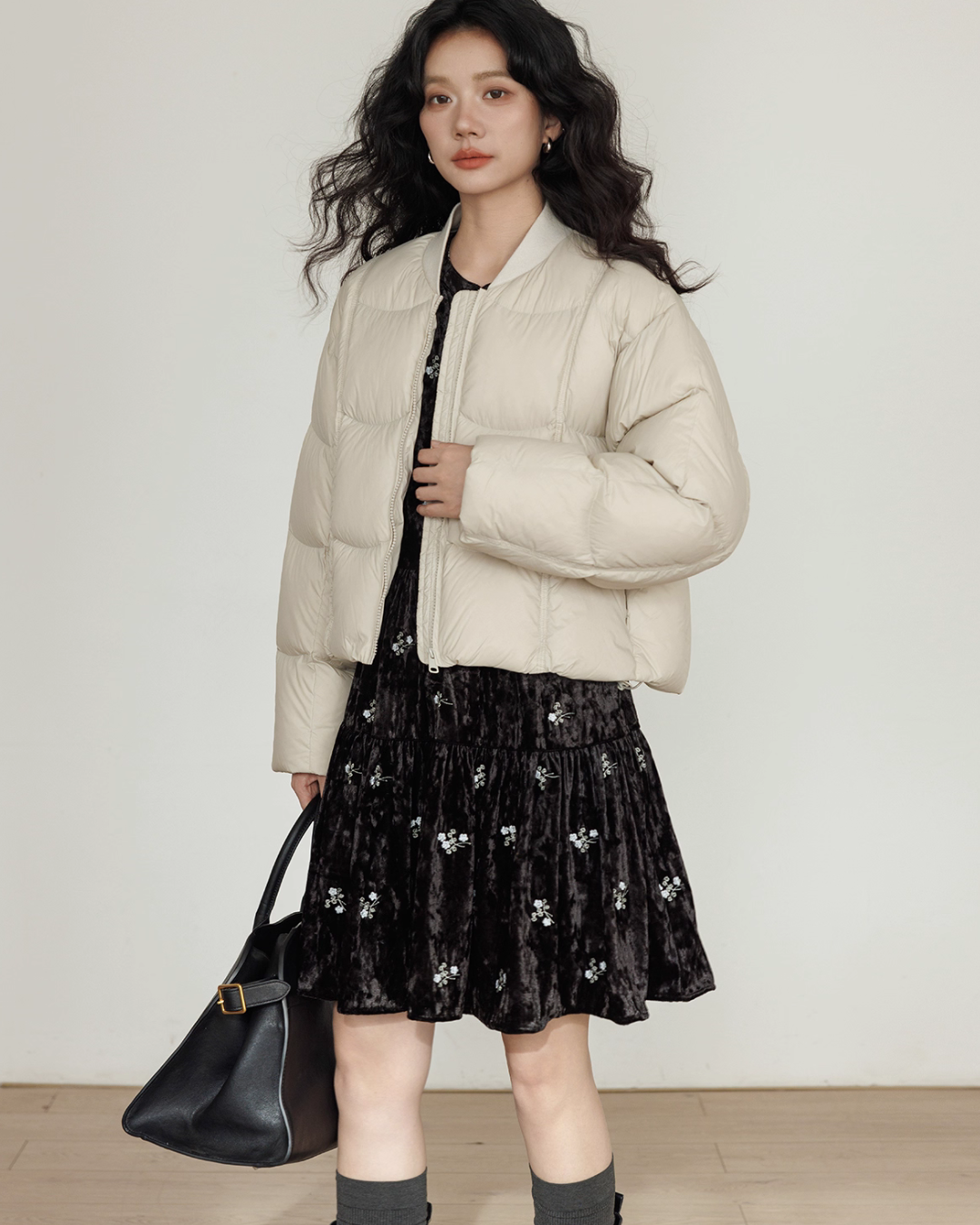 Crew Neck Short Puff Jacket Crew Neck Short Puff Jacket