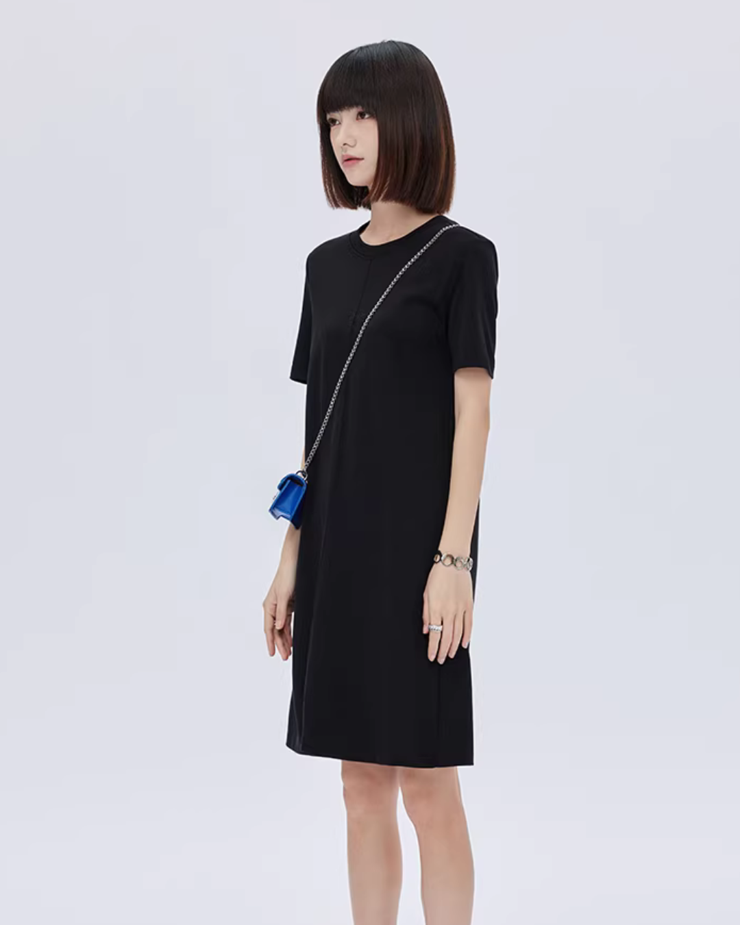 Crew Neck T-Shirt Short Dress Crew Neck T-Shirt Short Dress