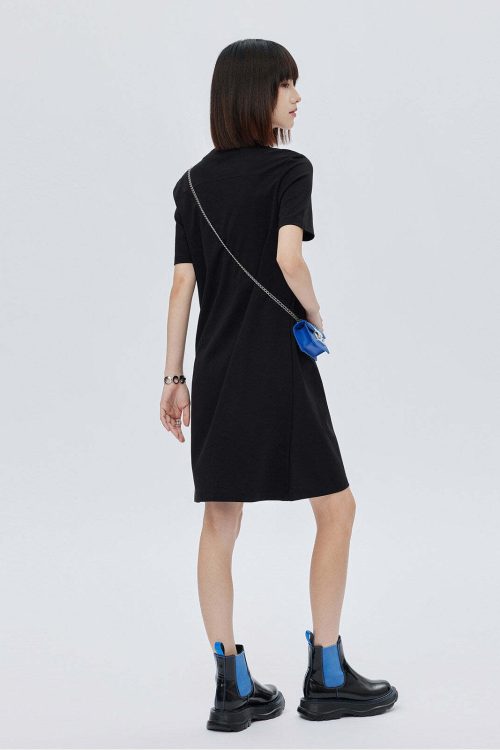 Crew Neck T-Shirt Short Dress
