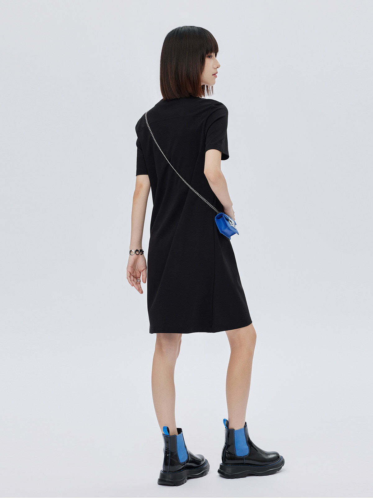 Crew Neck T-Shirt Short Dress Crew Neck T-Shirt Short Dress