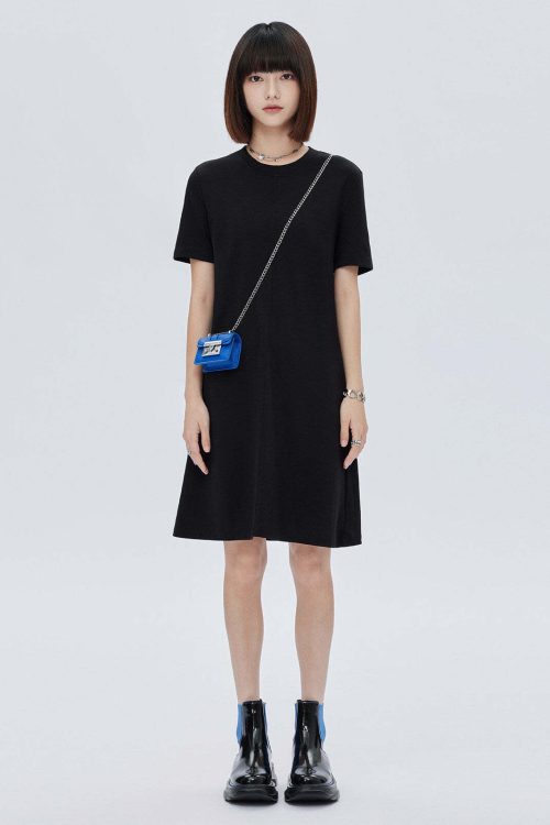Crew Neck T-Shirt Short Dress
