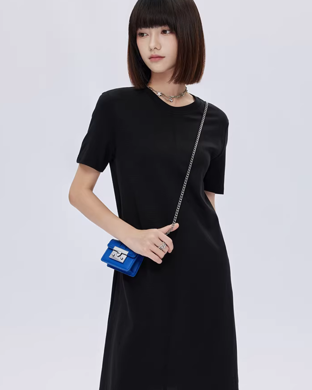 Crew Neck T-Shirt Short Dress Crew Neck T-Shirt Short Dress