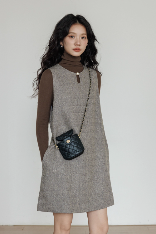 Crew Neck Vest Dress