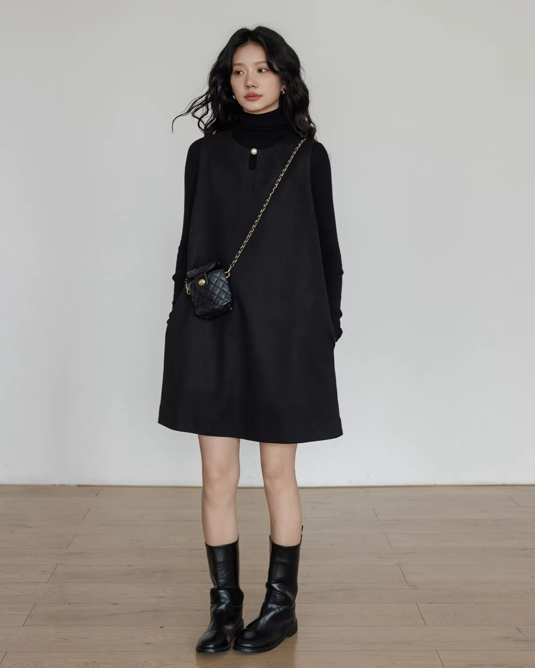 Crew Neck Vest Dress Crew Neck Vest Dress