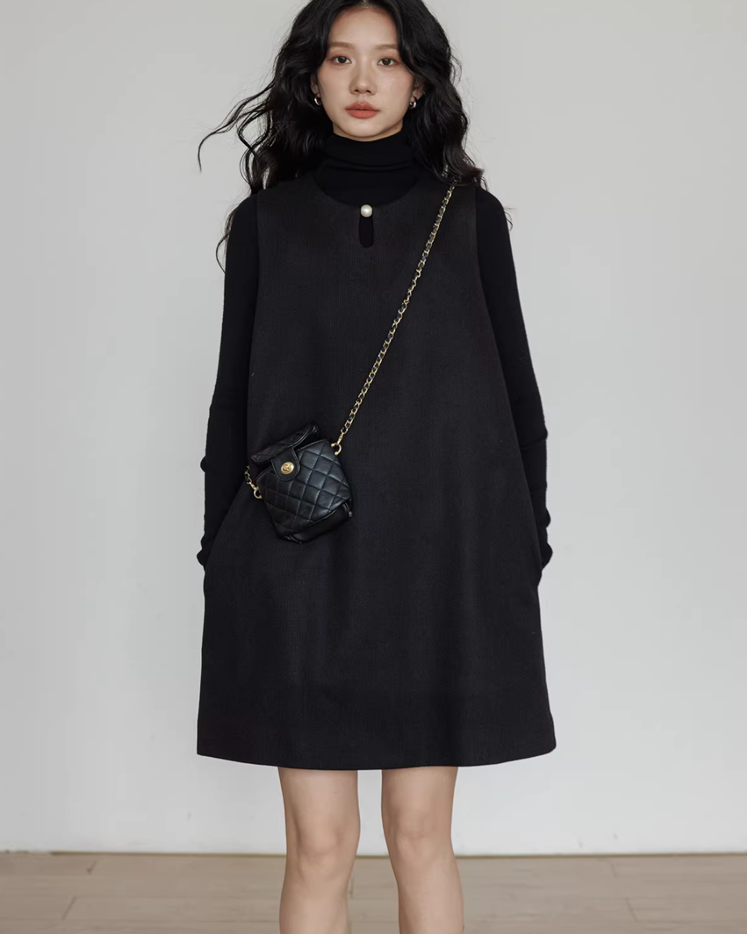 Crew Neck Vest Dress Crew Neck Vest Dress