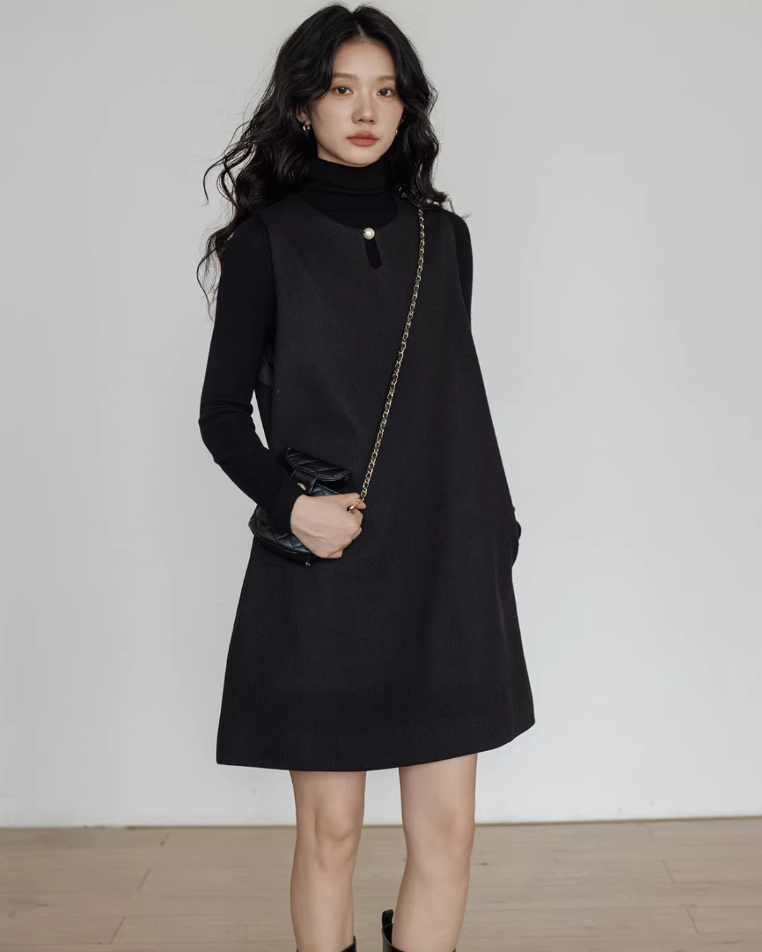 Crew Neck Vest Dress Crew Neck Vest Dress