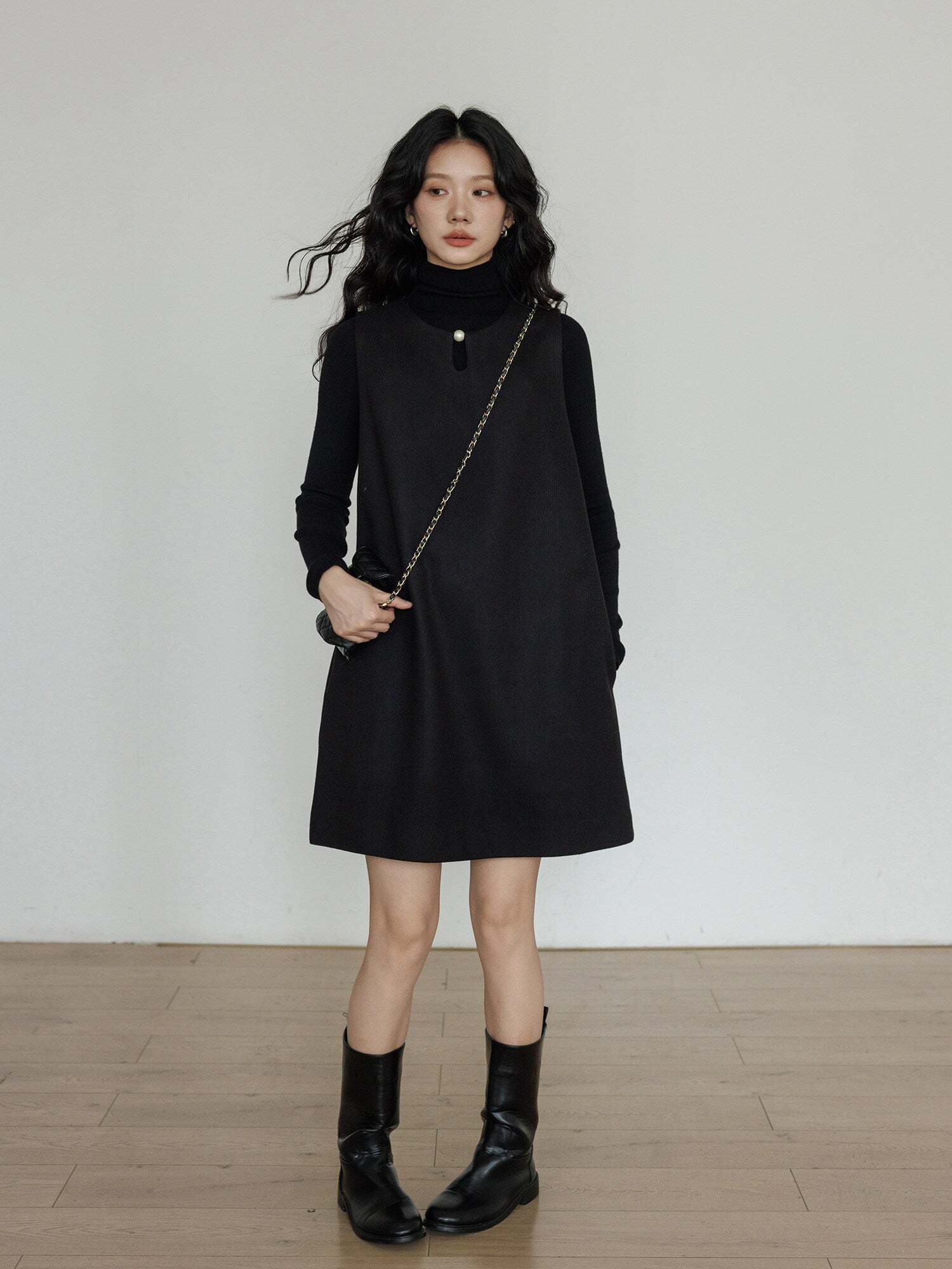 Crew Neck Vest Dress Crew Neck Vest Dress