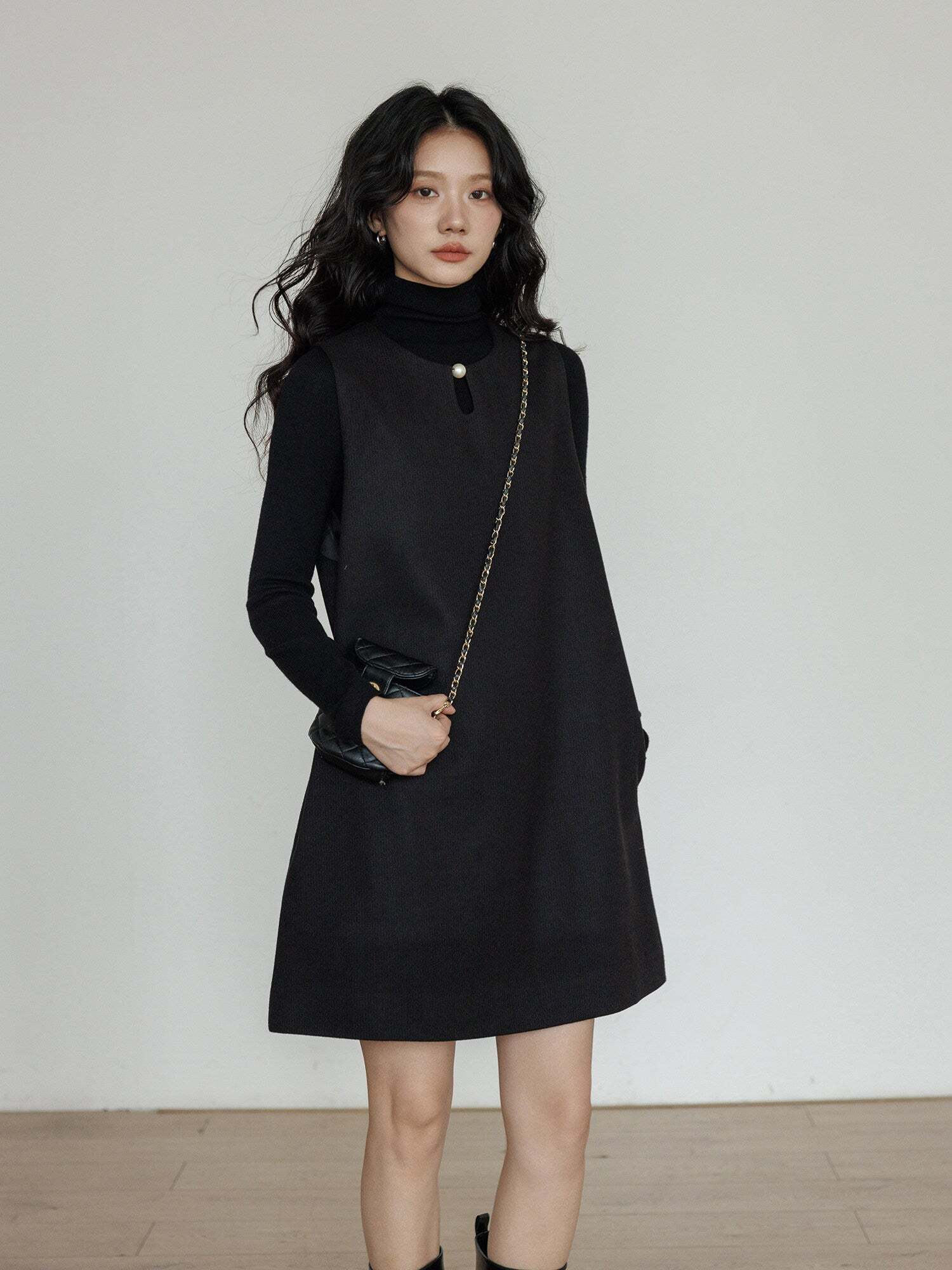 Crew Neck Vest Dress Crew Neck Vest Dress