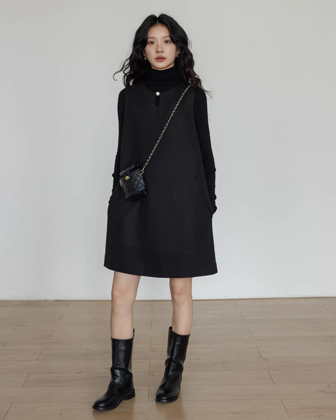 Crew Neck Vest Dress Crew Neck Vest Dress