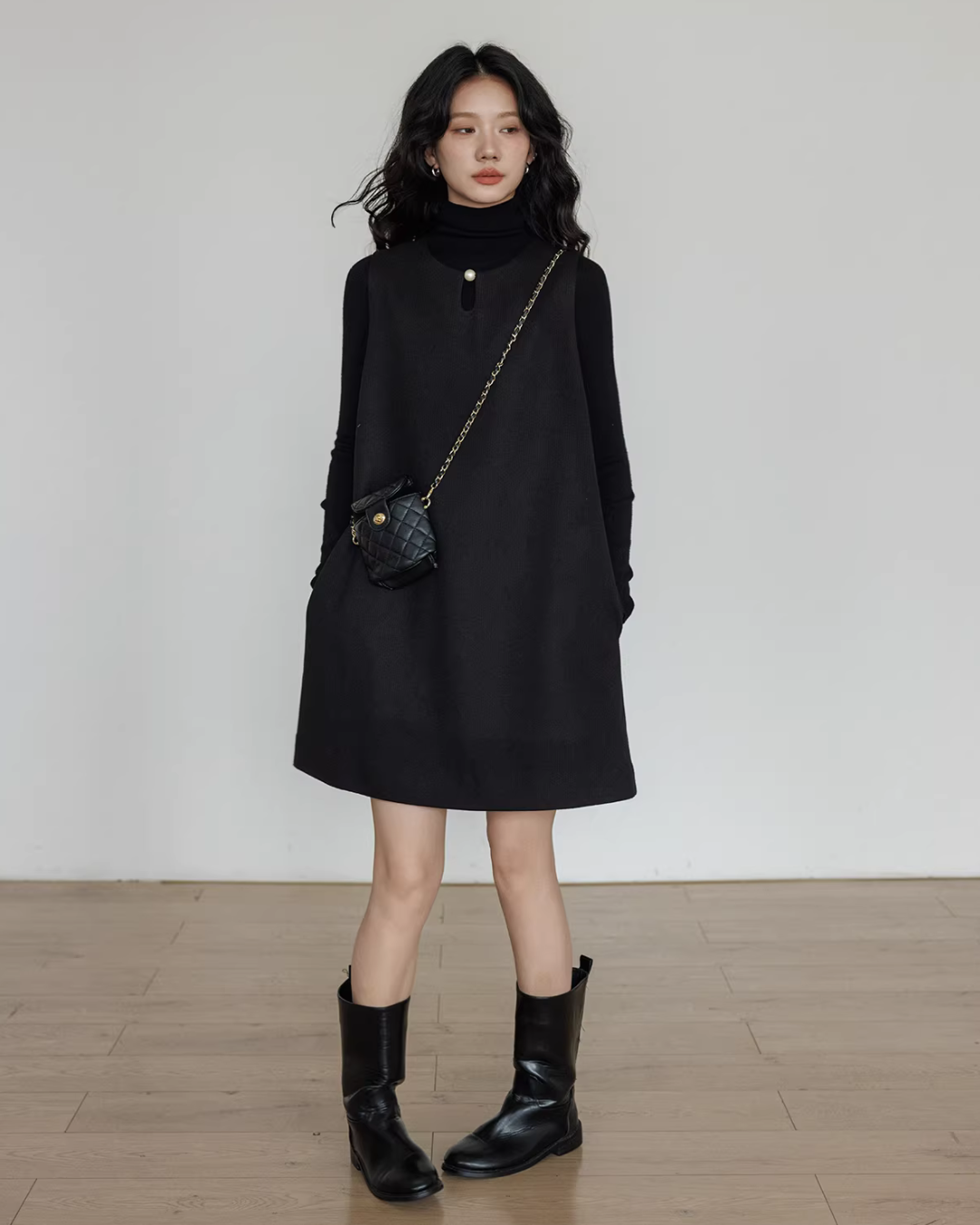 Crew Neck Vest Dress Crew Neck Vest Dress