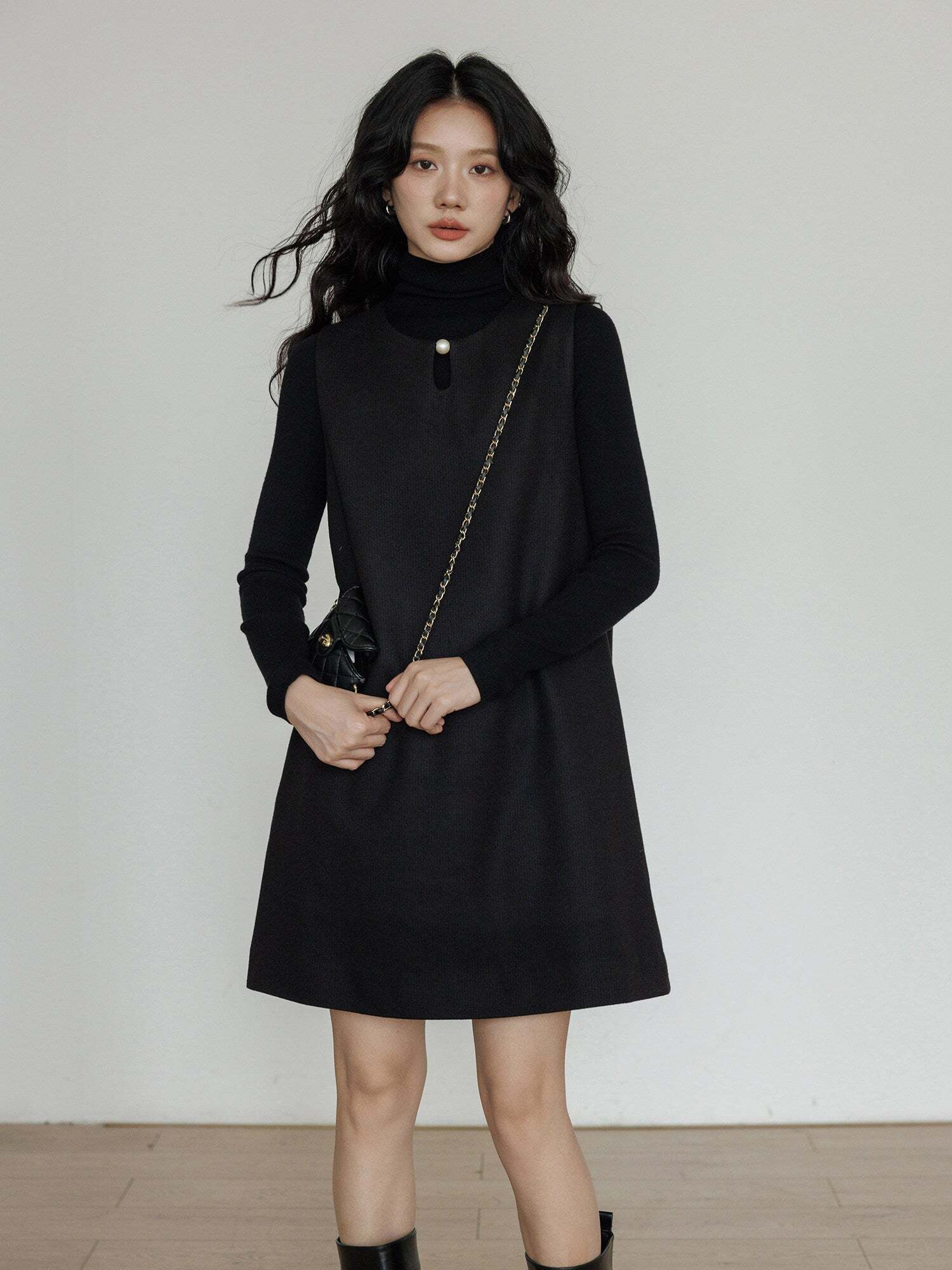 Crew Neck Vest Dress Crew Neck Vest Dress