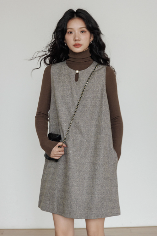 Crew Neck Vest Dress