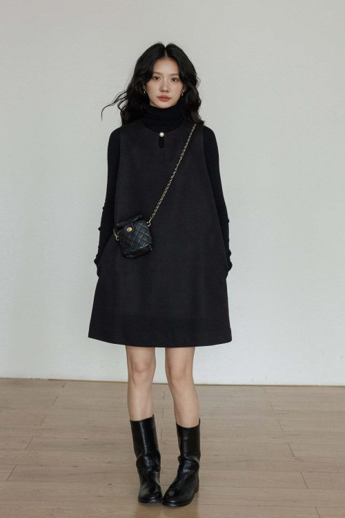 Crew Neck Vest Dress