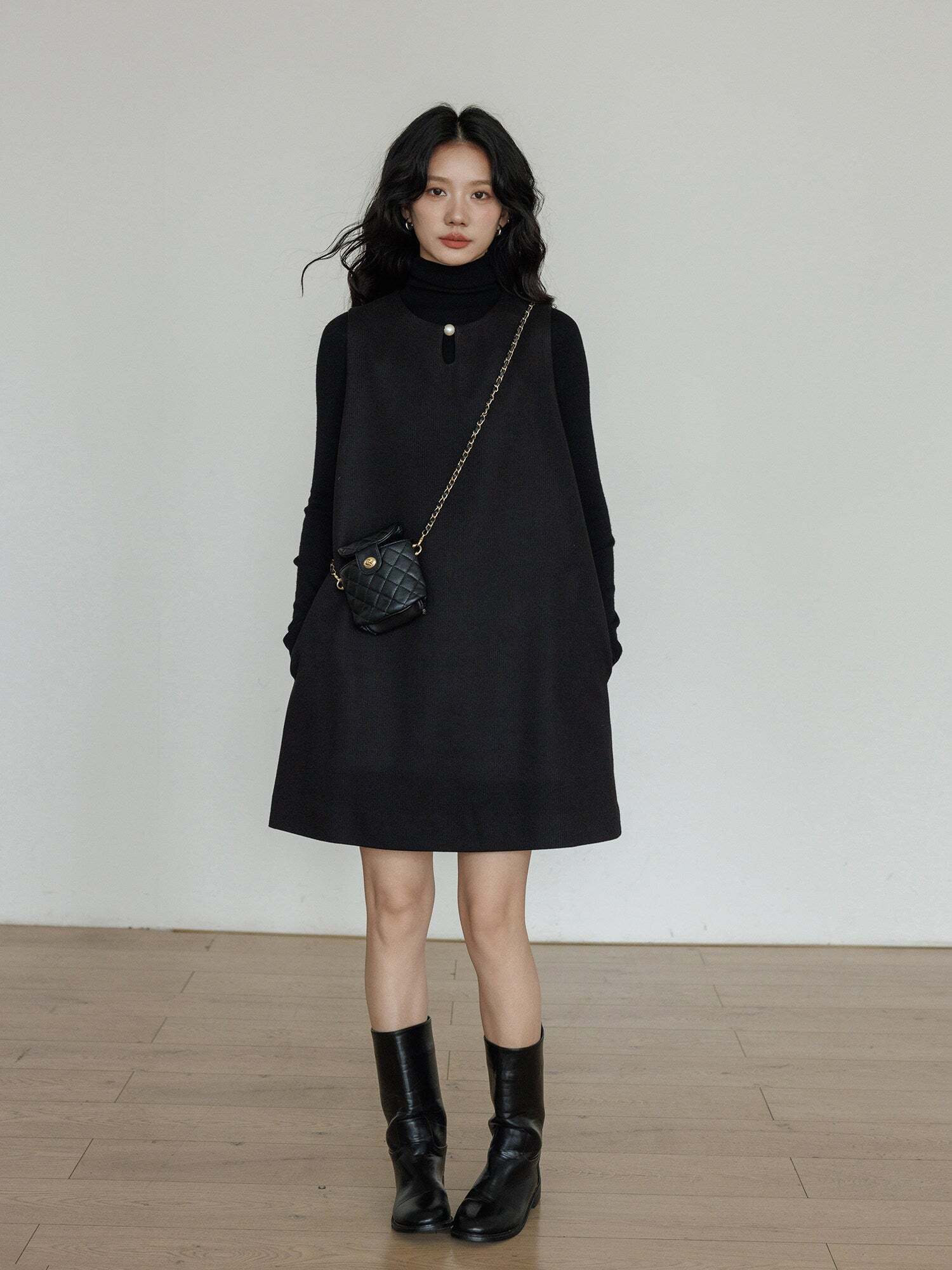 Crew Neck Vest Dress Crew Neck Vest Dress