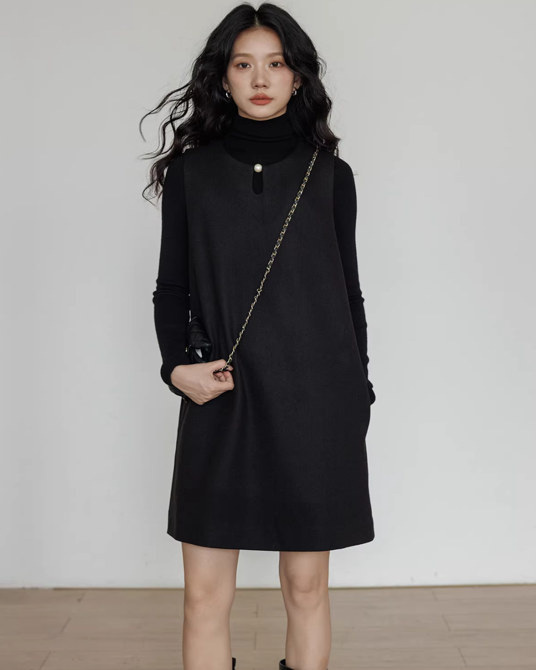 Crew Neck Vest Dress Crew Neck Vest Dress