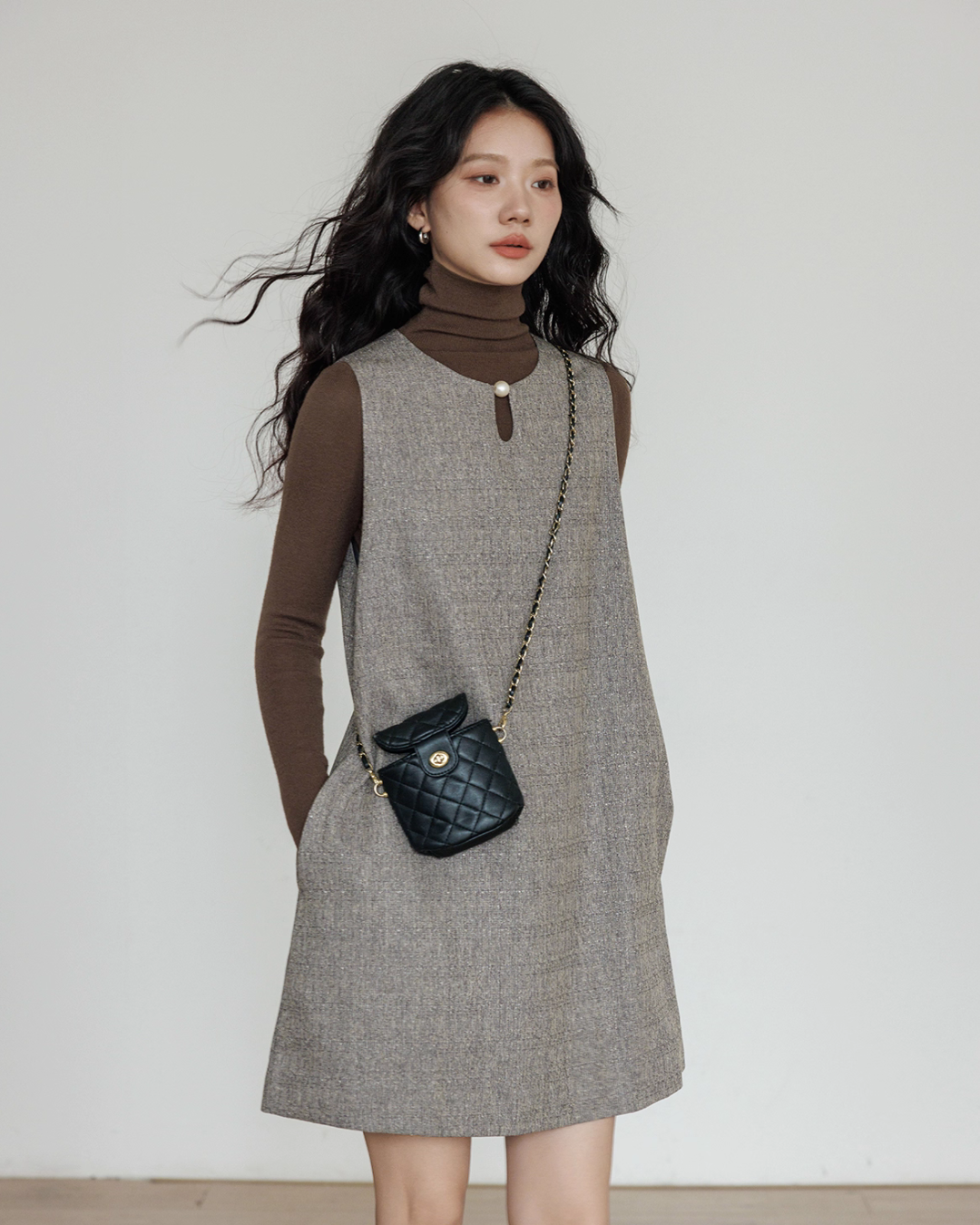 Crew Neck Vest Dress Crew Neck Vest Dress