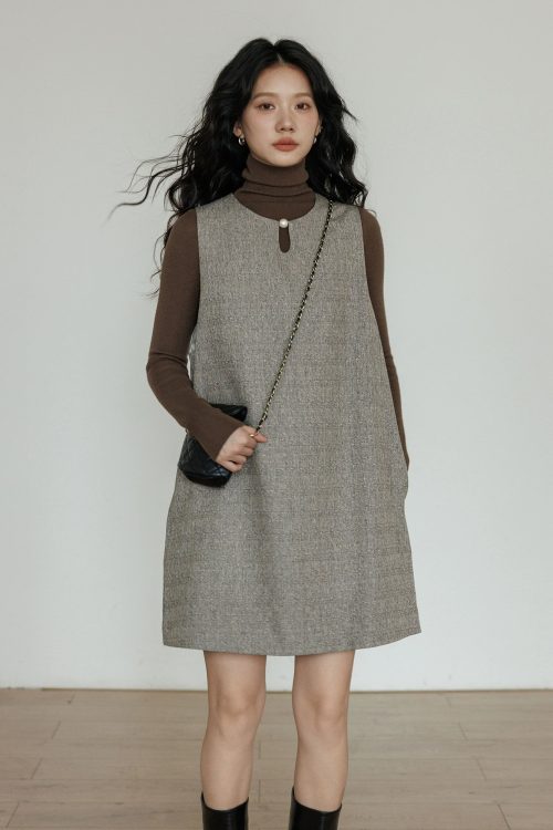 Crew Neck Vest Dress