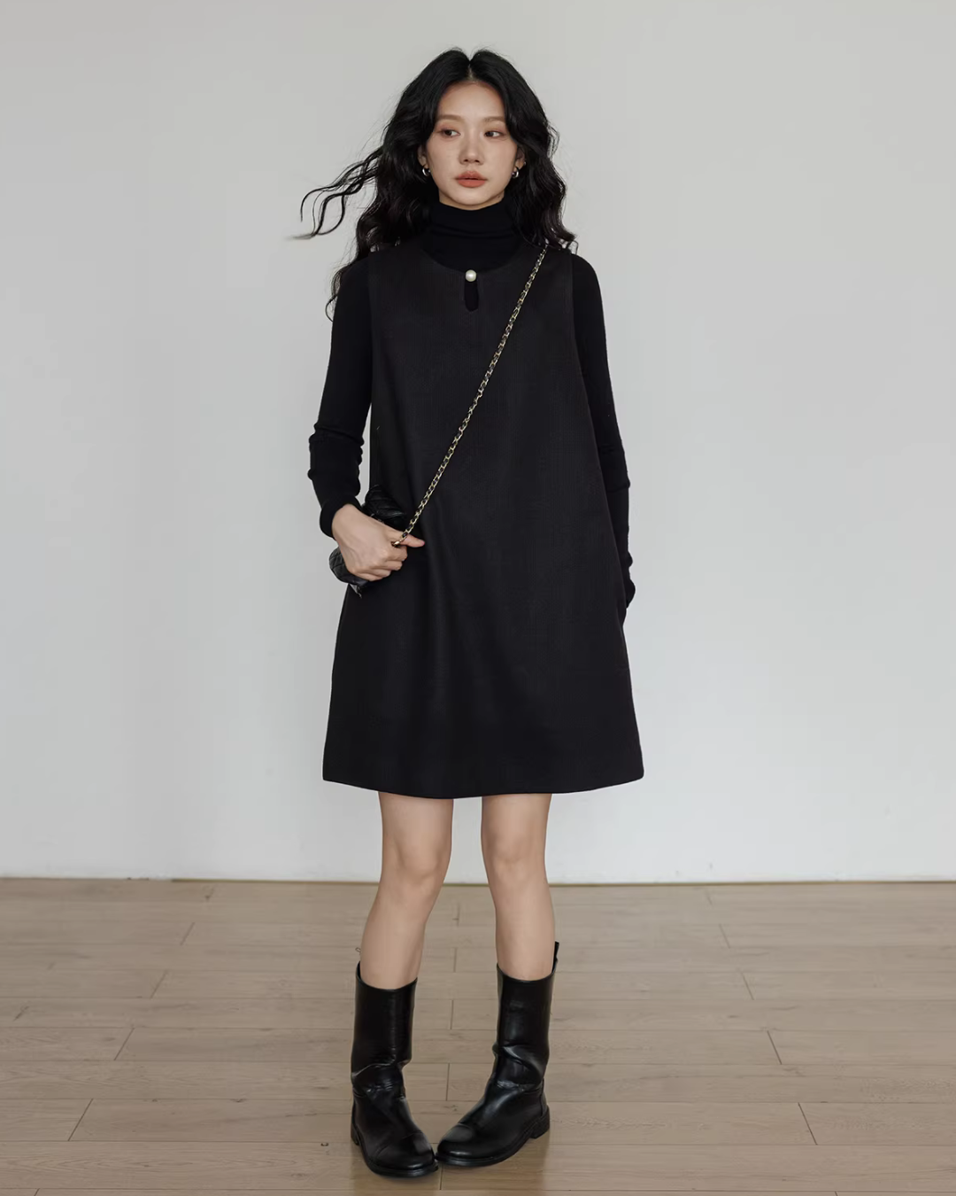 Crew Neck Vest Dress Crew Neck Vest Dress