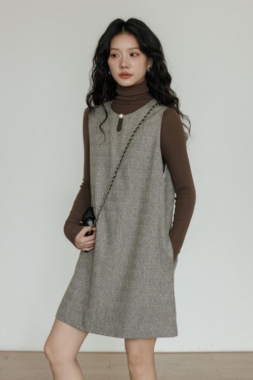 Crew Neck Vest Dress