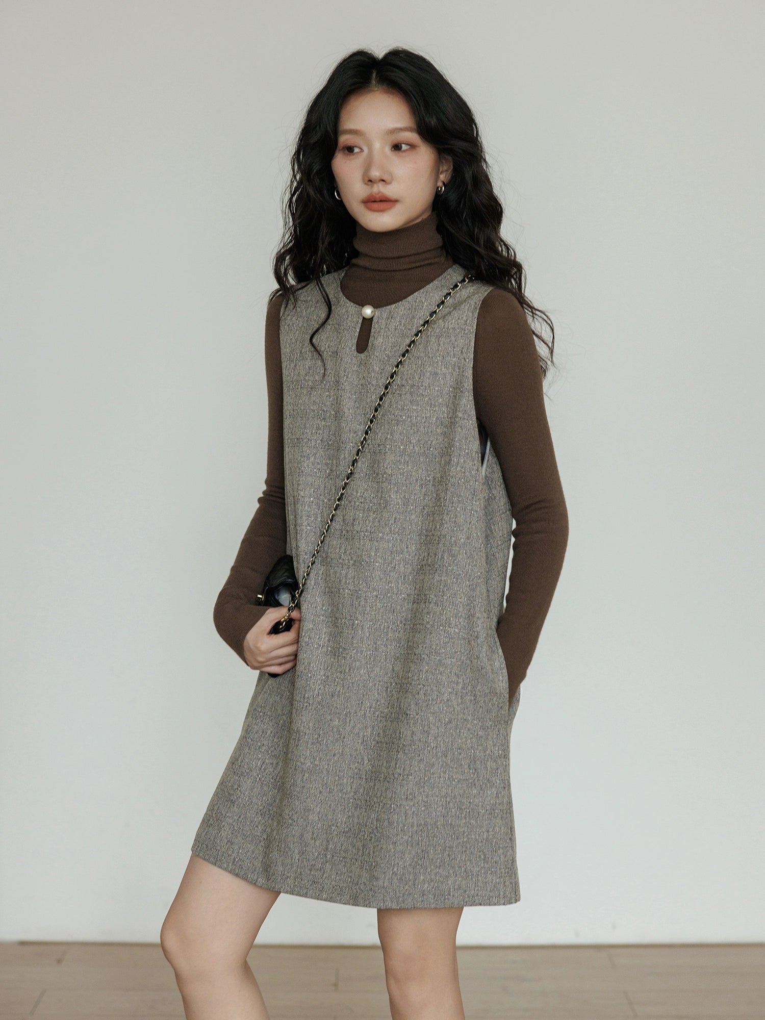 Crew Neck Vest Dress Crew Neck Vest Dress