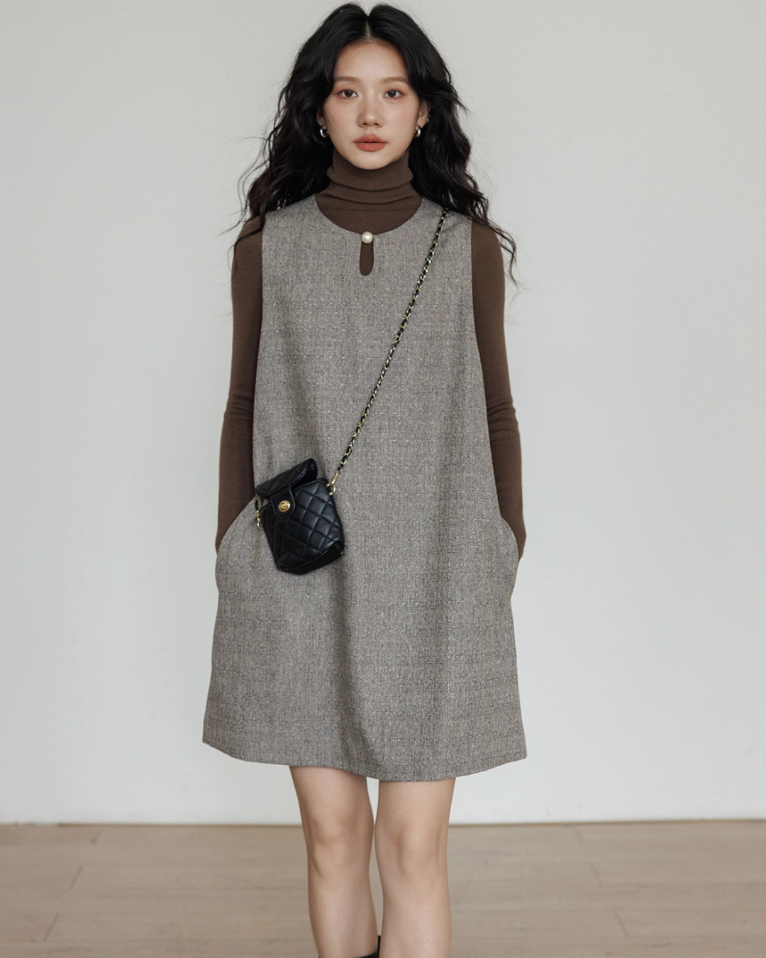 Crew Neck Vest Dress Crew Neck Vest Dress