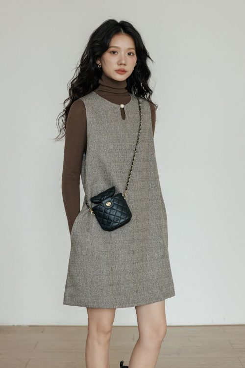 Crew Neck Vest Dress