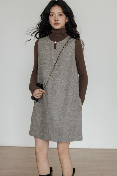 Crew Neck Vest Dress