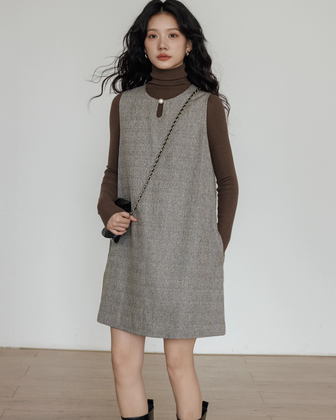 Crew Neck Vest Dress Crew Neck Vest Dress