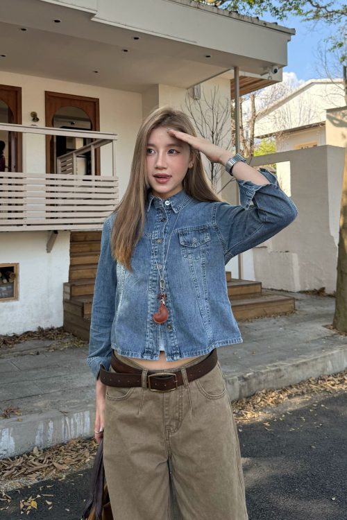 Cropped Denim Jacket