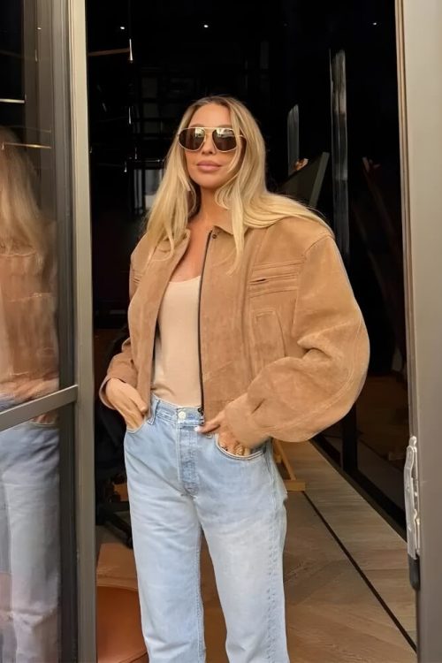 Cropped Suede Jacket