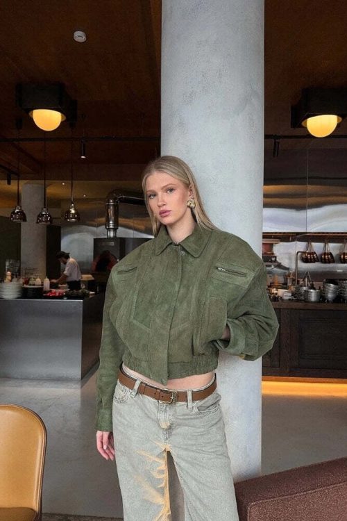 Cropped Suede Jacket