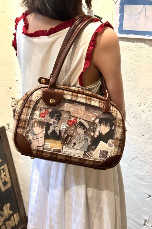 Daily Handbag Ita Crossbody Bag with Clear Window for Plushies and Pins