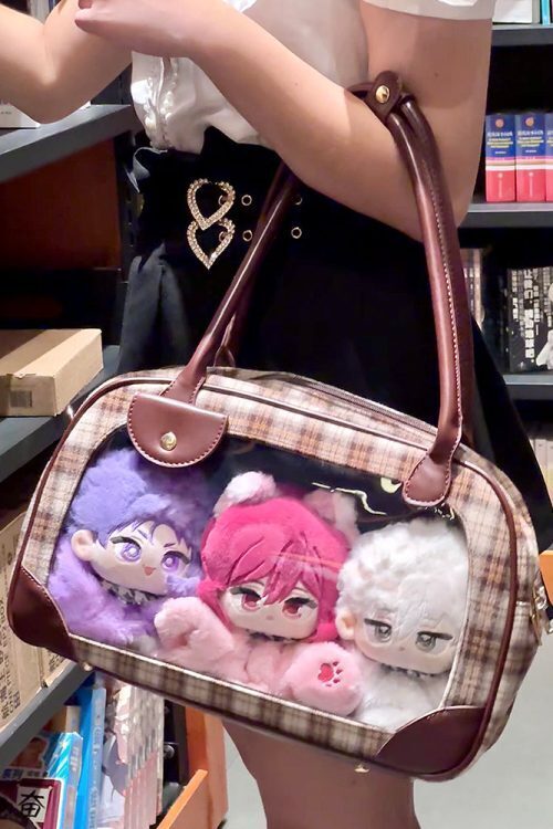 Daily Handbag Ita Crossbody Bag with Clear Window for Plushies and Pins
