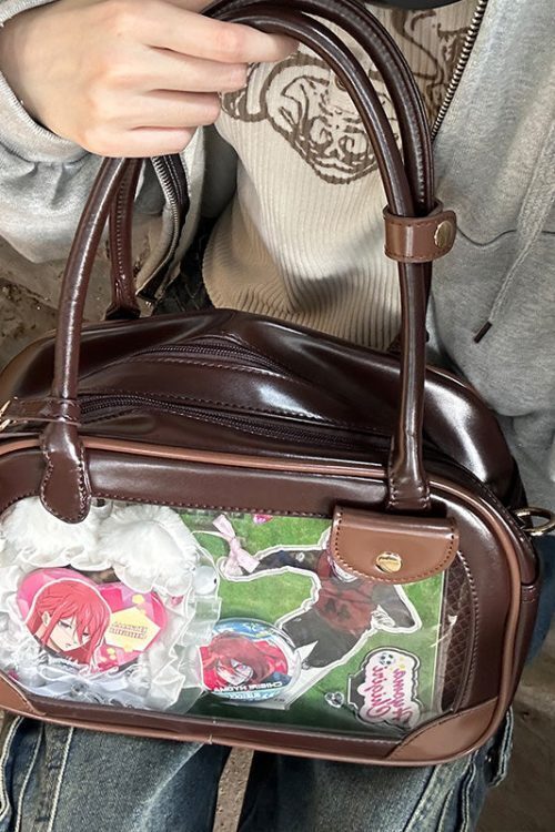 Daily Handbag Ita Crossbody Bag with Clear Window for Plushies and Pins