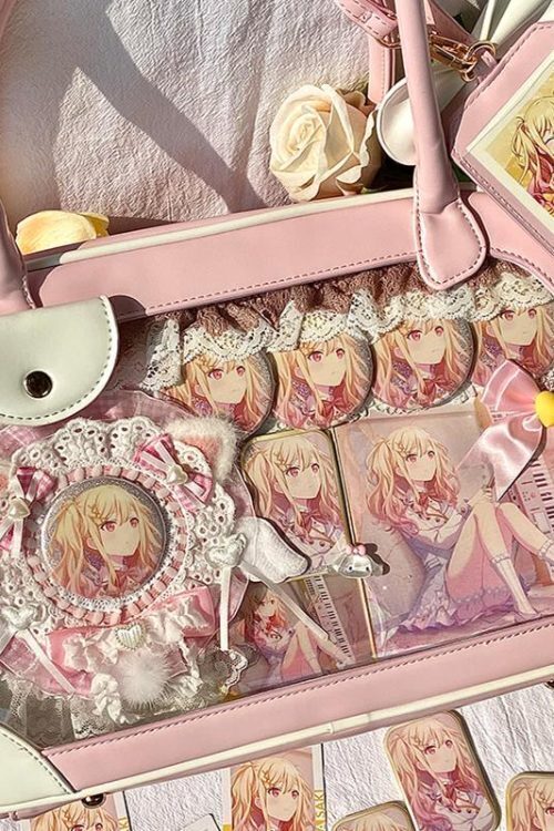 Daily Handbag Ita Crossbody Bag with Clear Window for Plushies and Pins