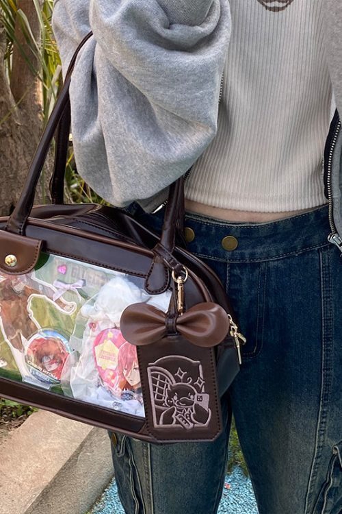 Daily Handbag Ita Crossbody Bag with Clear Window for Plushies and Pins