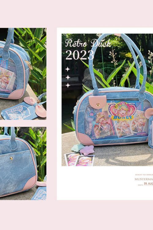 Daily Handbag Ita Crossbody Bag with Clear Window for Plushies and Pins