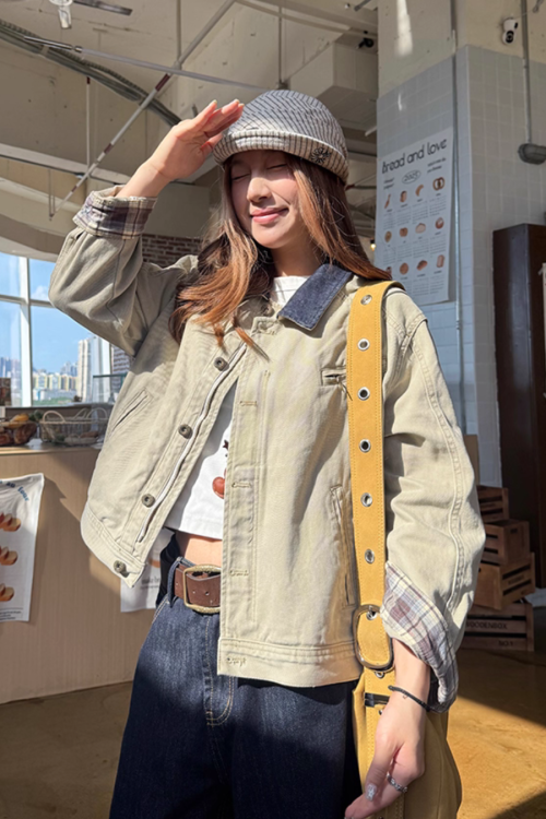 Denim Collar Work Jacket